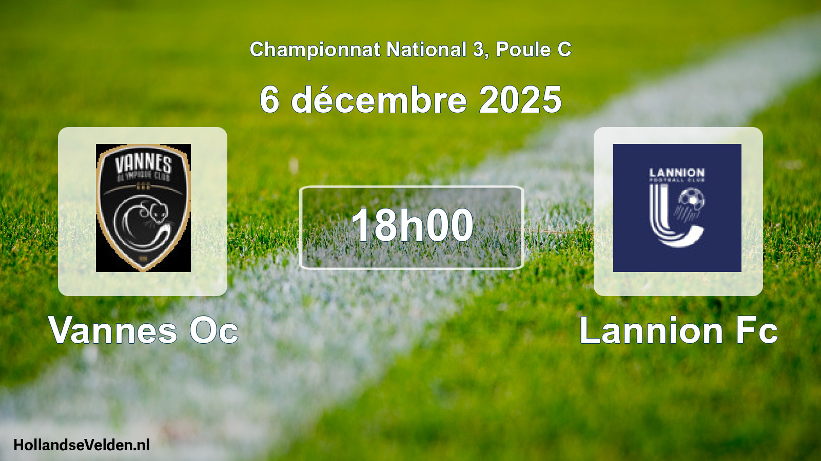 Geplande wedstrijd: Vannes Oc - Lannion Fc (6 décembre 2025)
