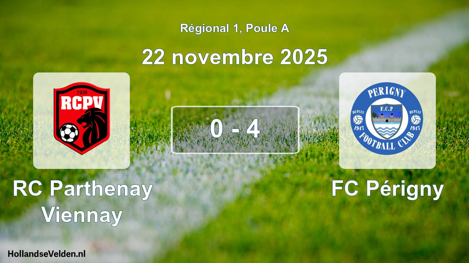 Match joué: RC Parthenay Viennay - FC Périgny 0 - 4 (22 novembre 2025)
