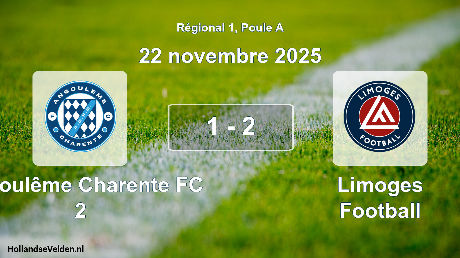 Gespeelde wedstrijd: Angoulême Charente FC 2 - Limoges Football 1 - 2 (22 november 2025)