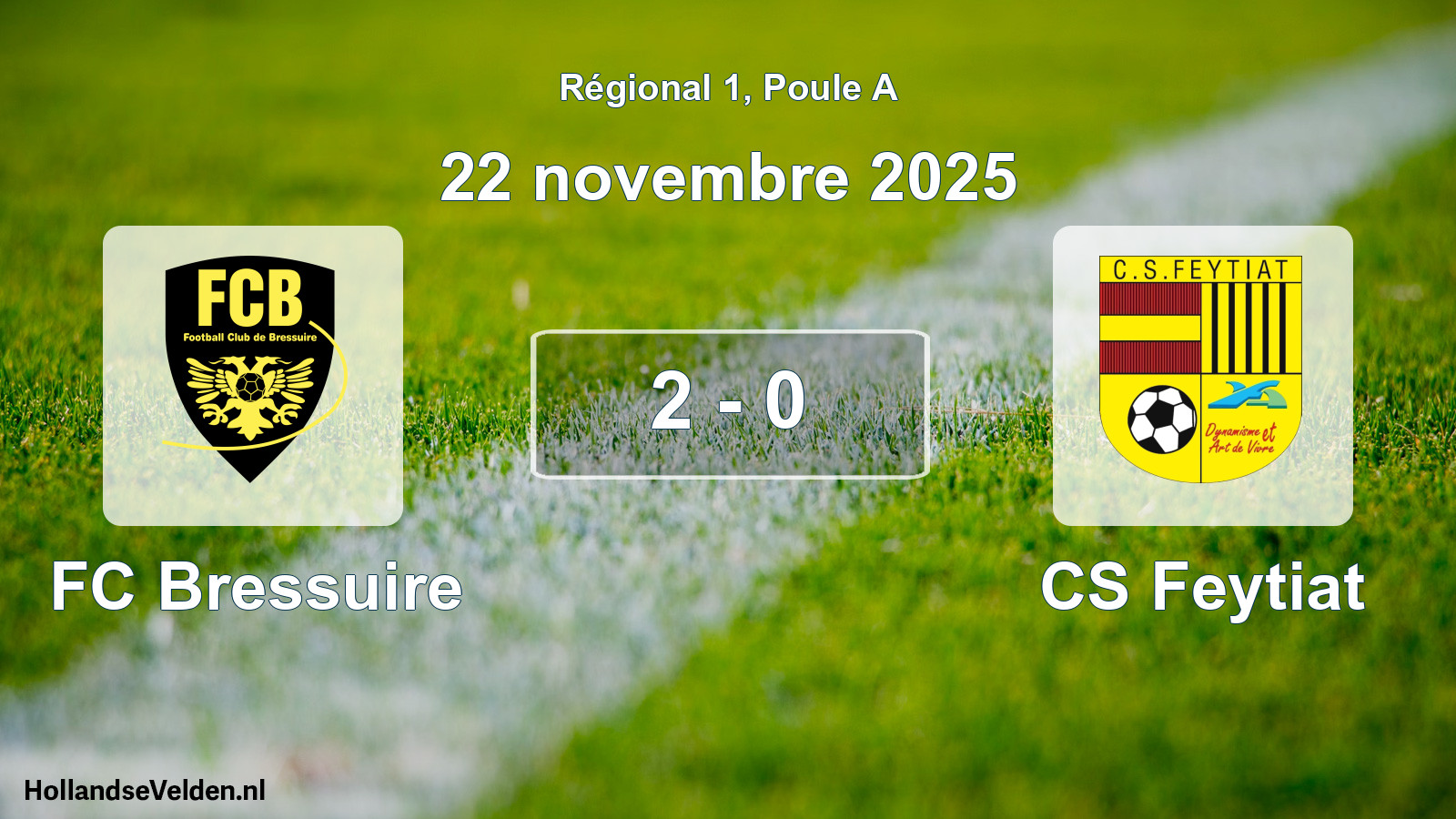 Match joué: FC Bressuire - CS Feytiat 2 - 0 (22 novembre 2025)