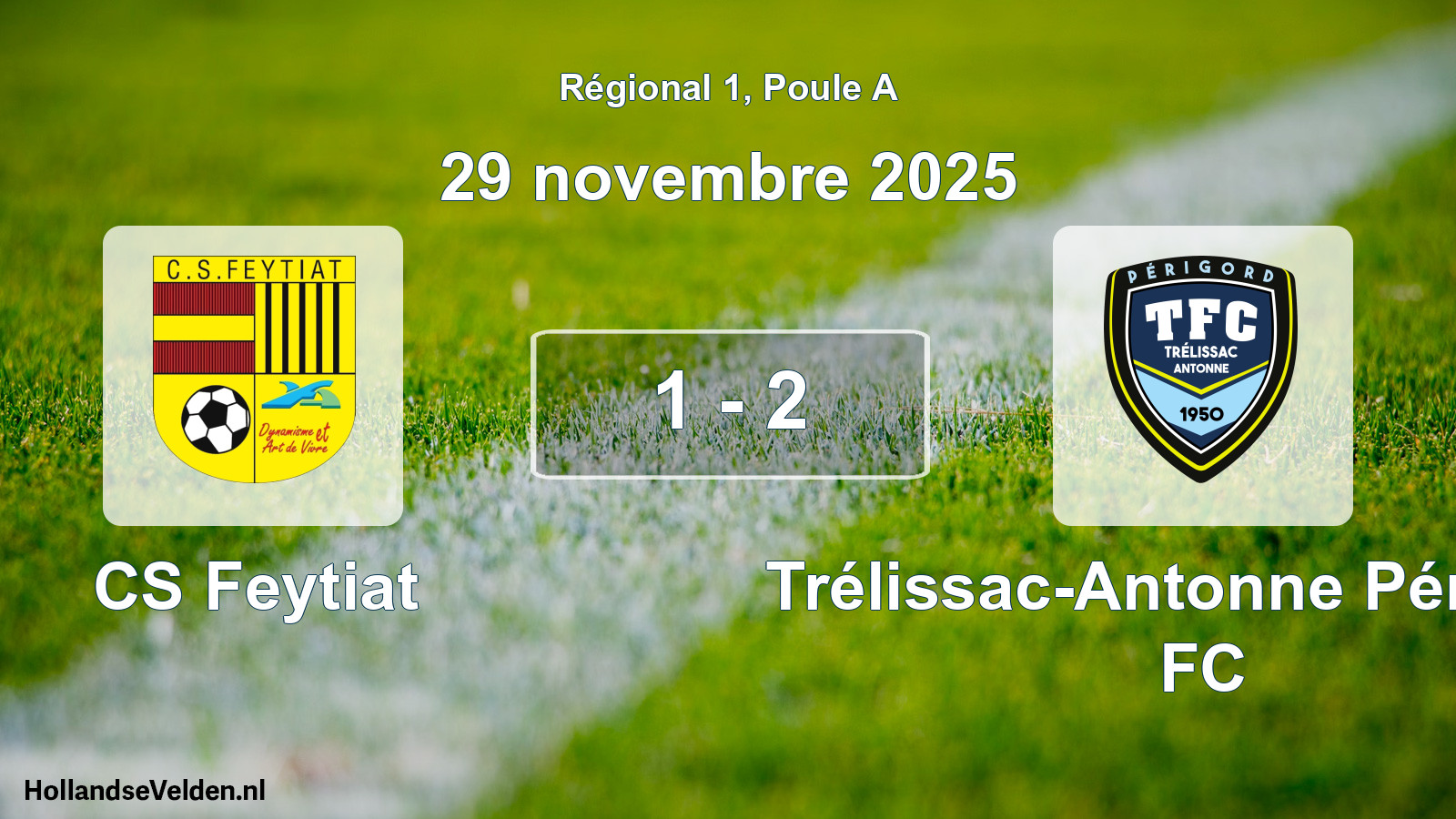 Match joué: CS Feytiat - Trélissac-Antonne Périgord FC 1 - 2 (29 novembre 2025)