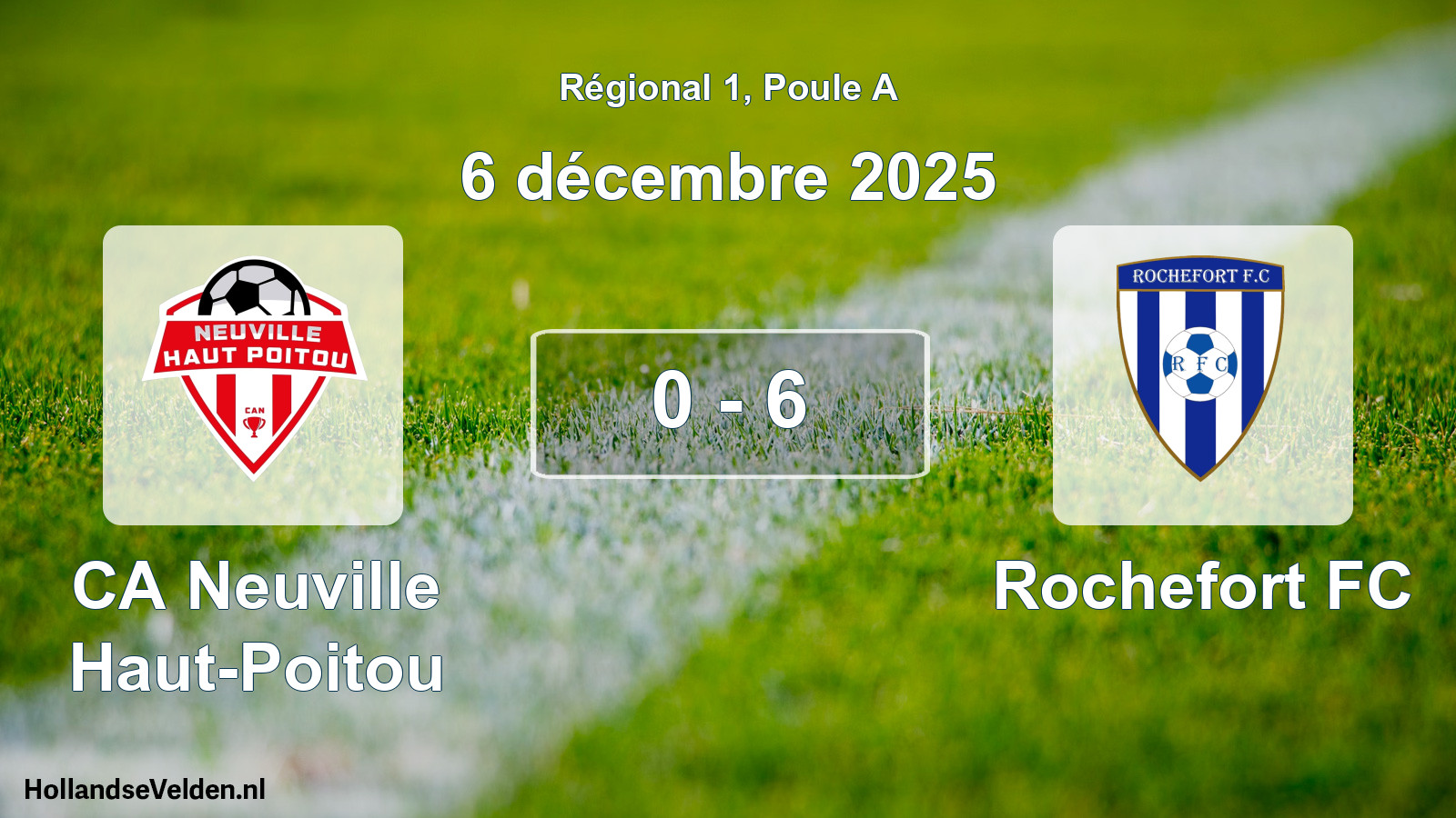 Total number of matches played: CA Neuville Haut-Poitou - Rochefort FC 0 - 6 (6 December 2025)