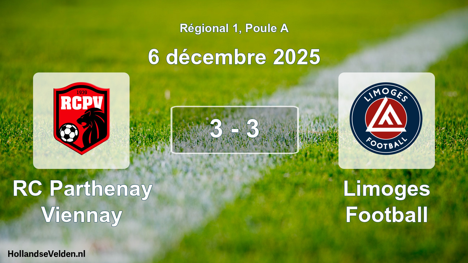 Match joué: RC Parthenay Viennay - Limoges Football 3 - 3 (6 décembre 2025)