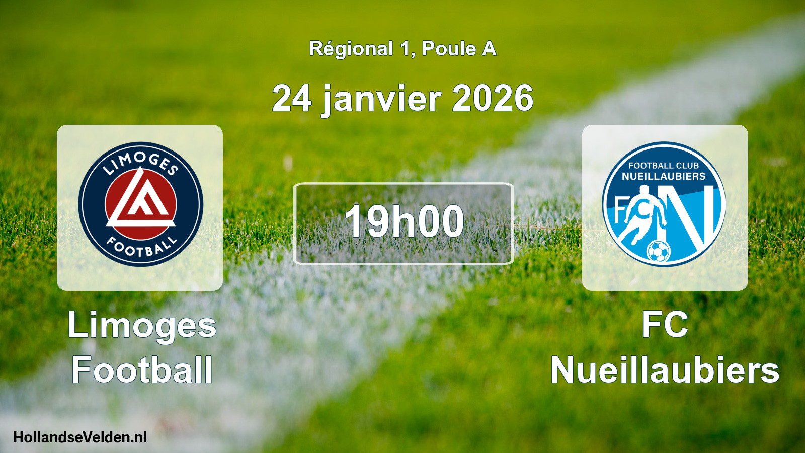 Scheduled Match: Limoges Football - FC Nueillaubiers (24 January 2026)