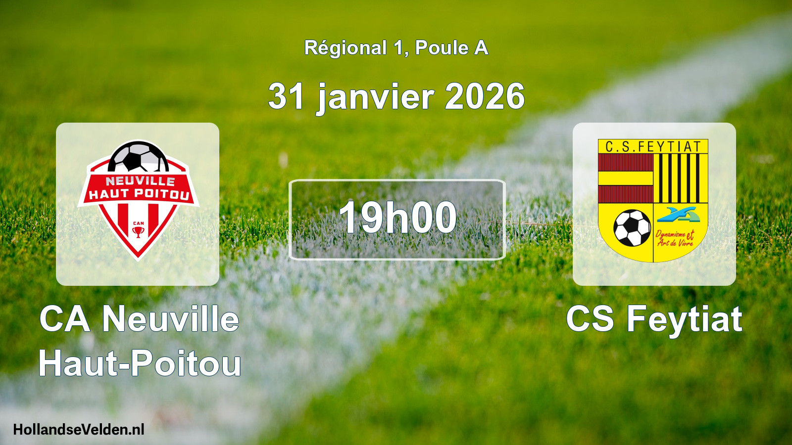Match programmé: CA Neuville Haut-Poitou - CS Feytiat (31 janvier 2026)