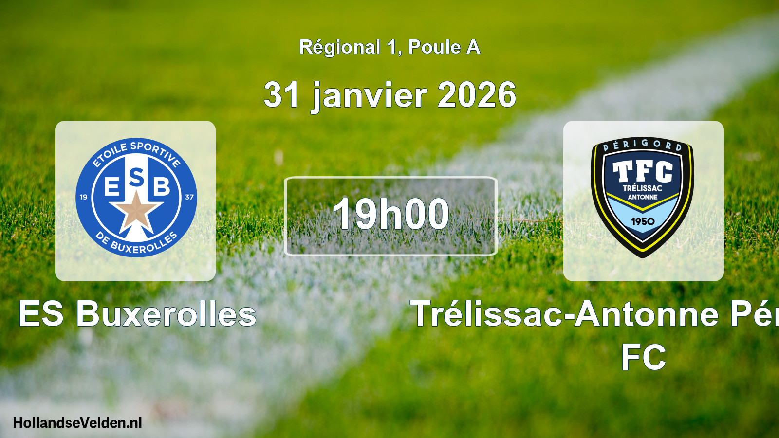 Match programmé: ES Buxerolles - Trélissac-Antonne Périgord FC (31 janvier 2026)