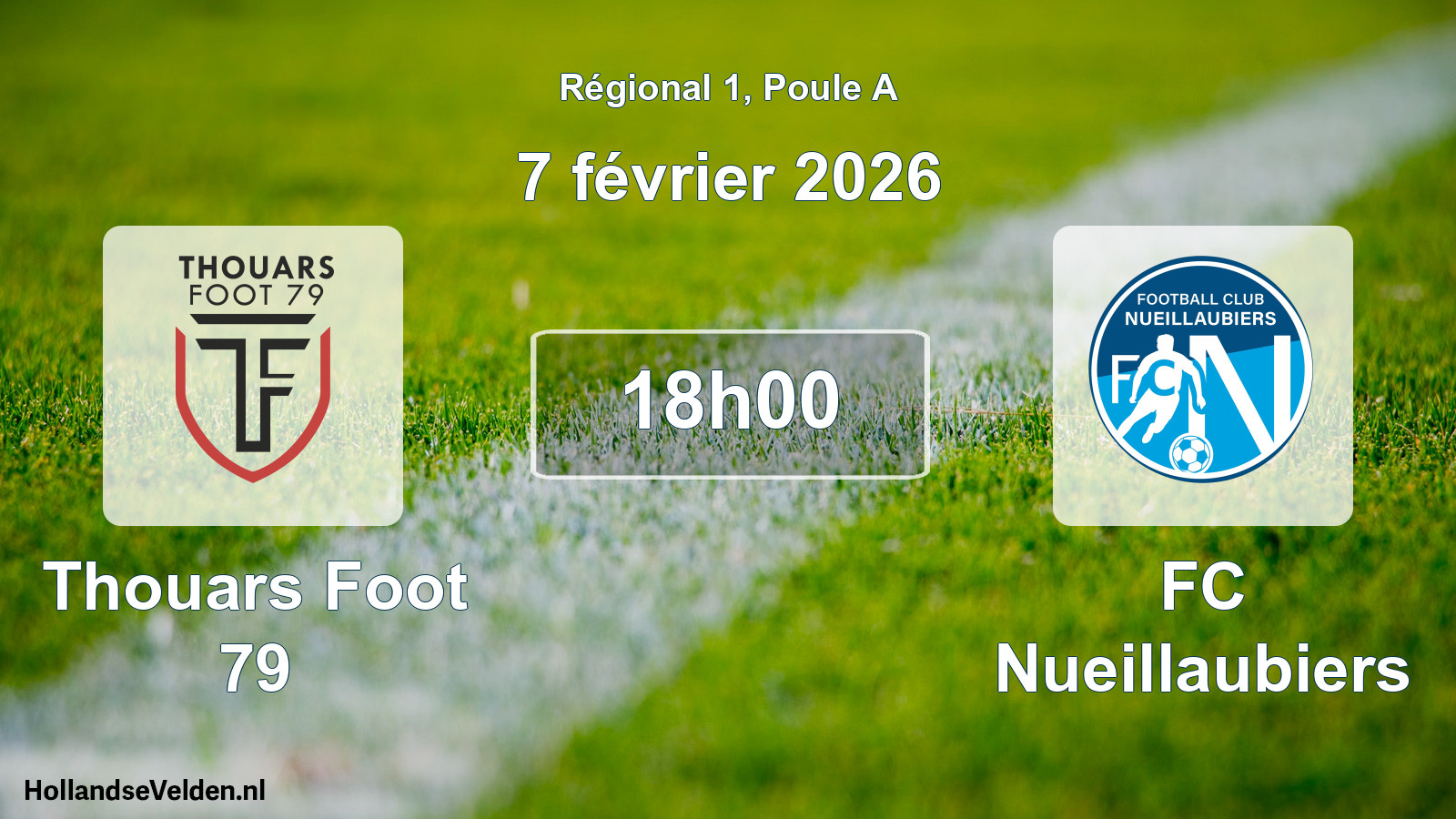 Match programmé: Thouars Foot 79 - FC Nueillaubiers (7 février 2026)