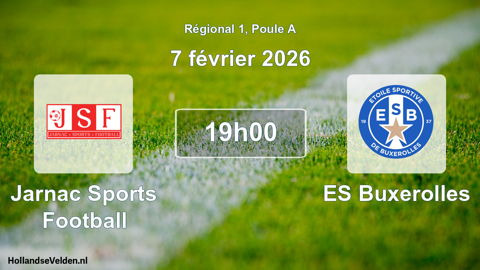 Match programmé: Jarnac Sports Football - ES Buxerolles (7 février 2026)