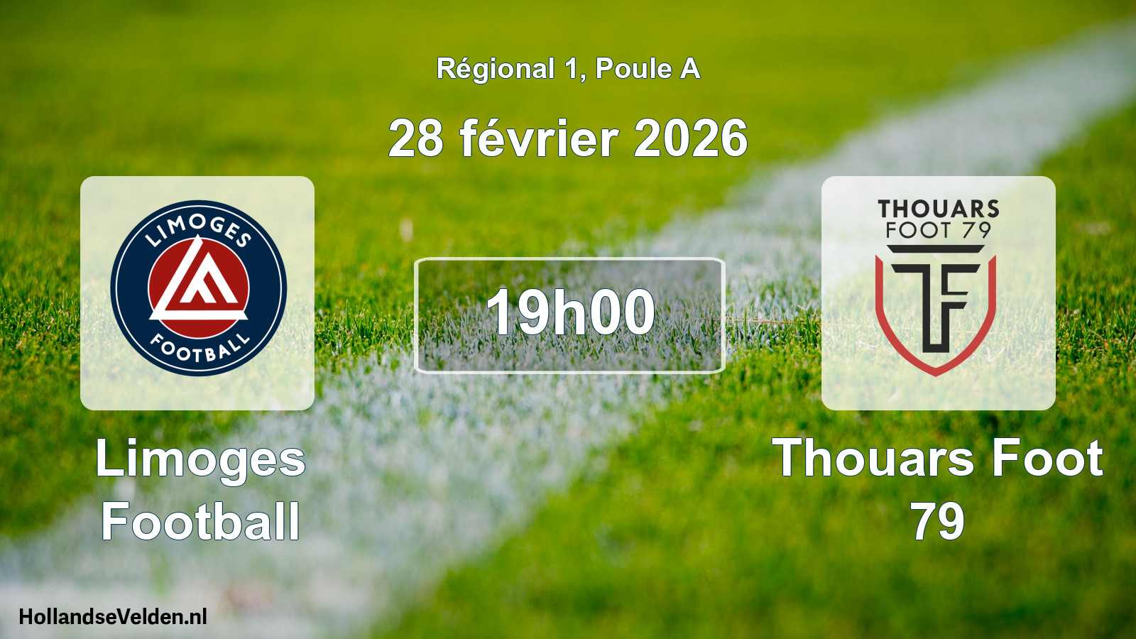 Match programmé: Limoges Football - Thouars Foot 79 (28 février 2026)