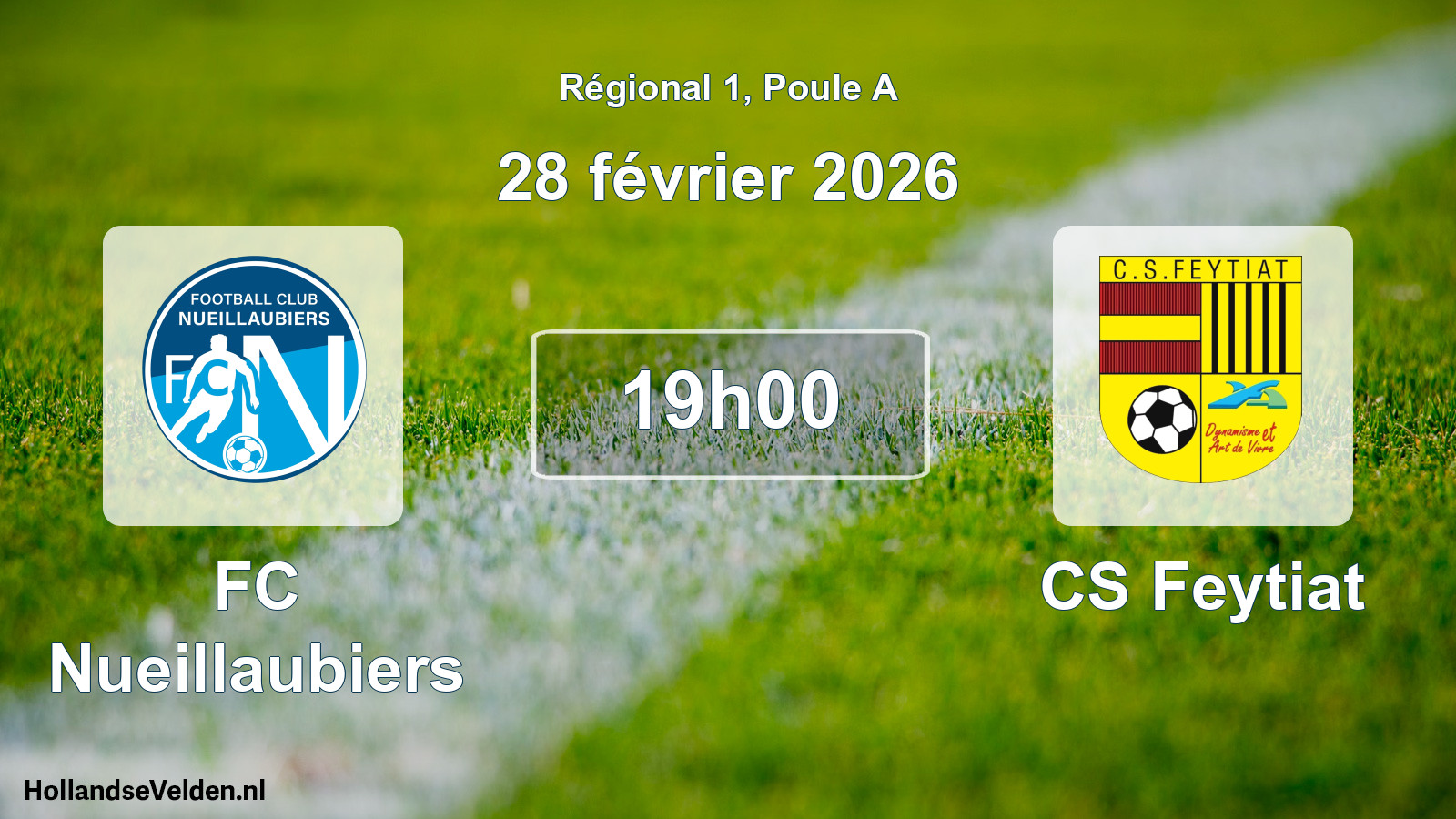 Match programmé: FC Nueillaubiers - CS Feytiat (28 février 2026)