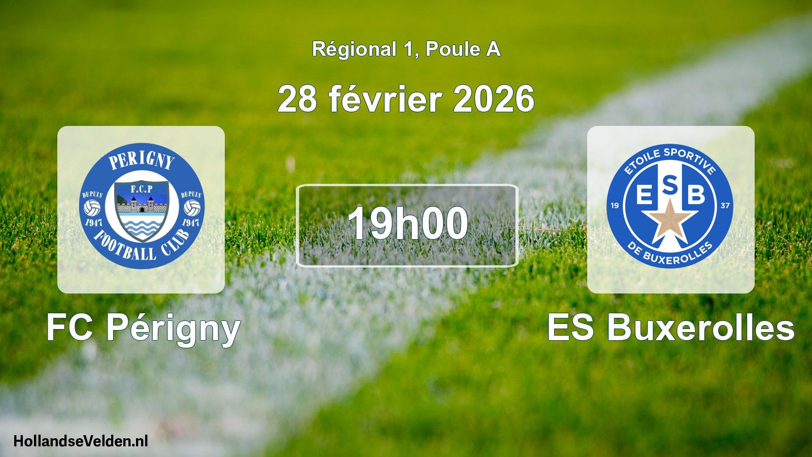 Match programmé: FC Périgny - ES Buxerolles (28 février 2026)