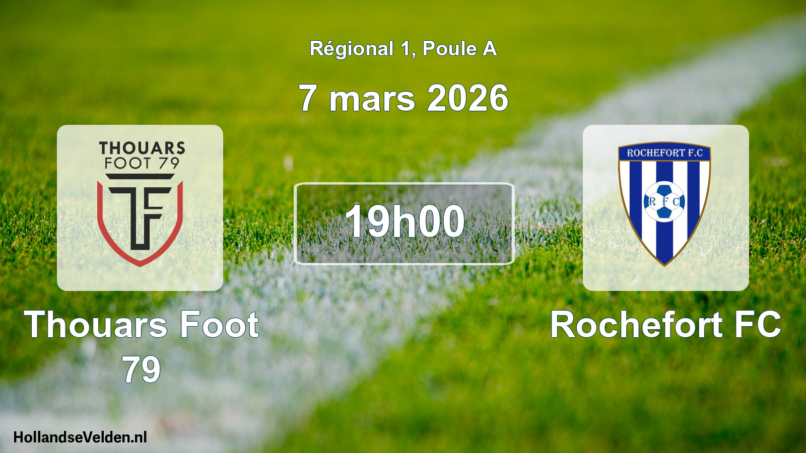 Match programmé: Thouars Foot 79 - Rochefort FC (7 mars 2026)