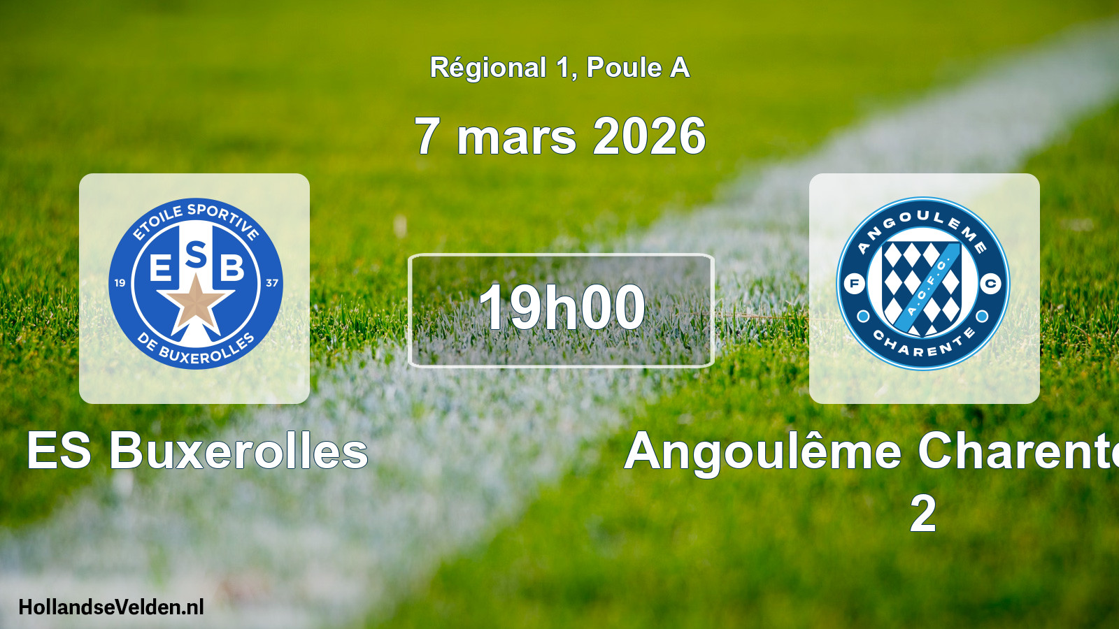 Match programmé: ES Buxerolles - Angoulême Charente FC 2 (7 mars 2026)