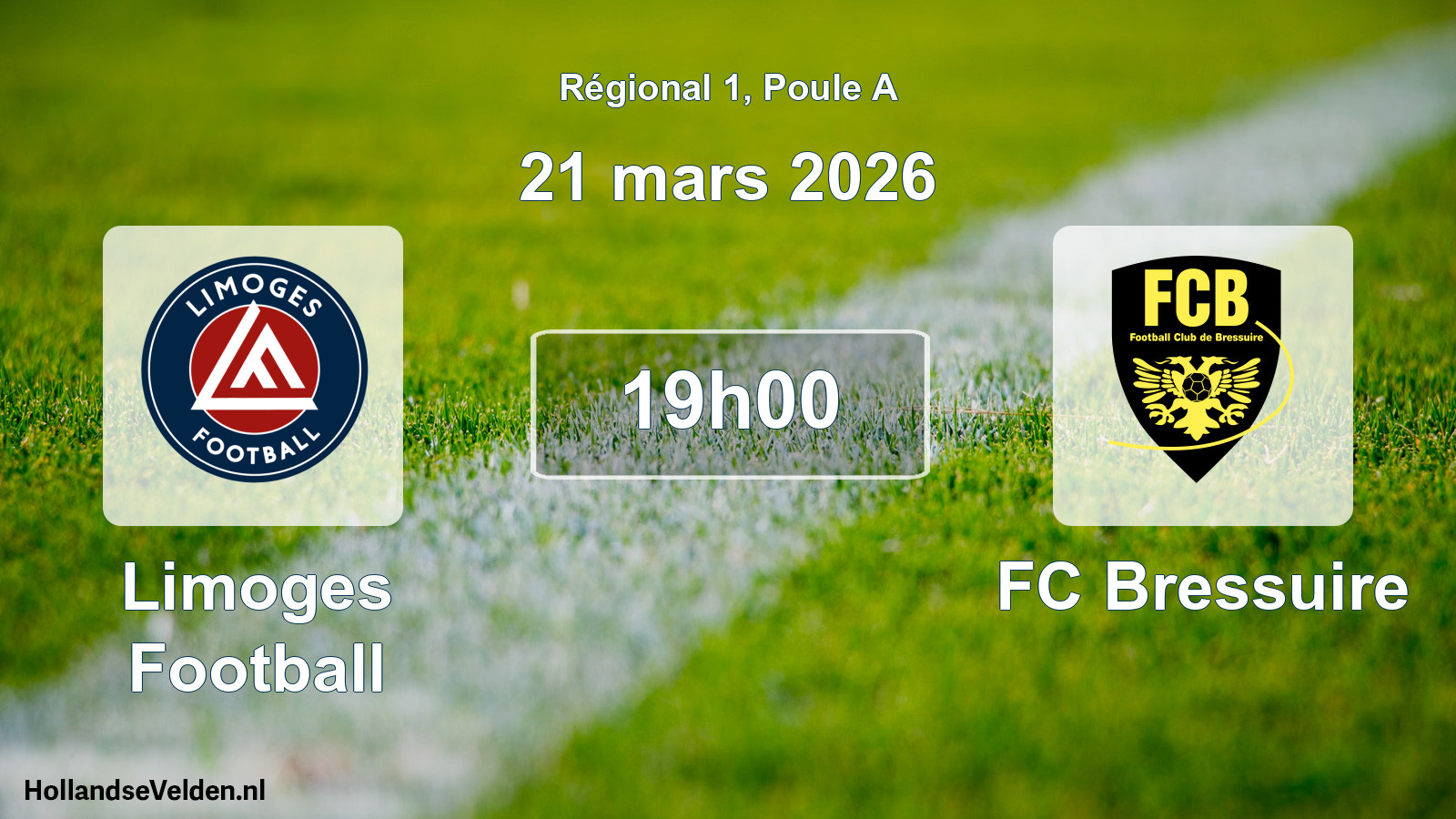 Geplande wedstrijd: Limoges Football - FC Bressuire (21 maart 2026)
