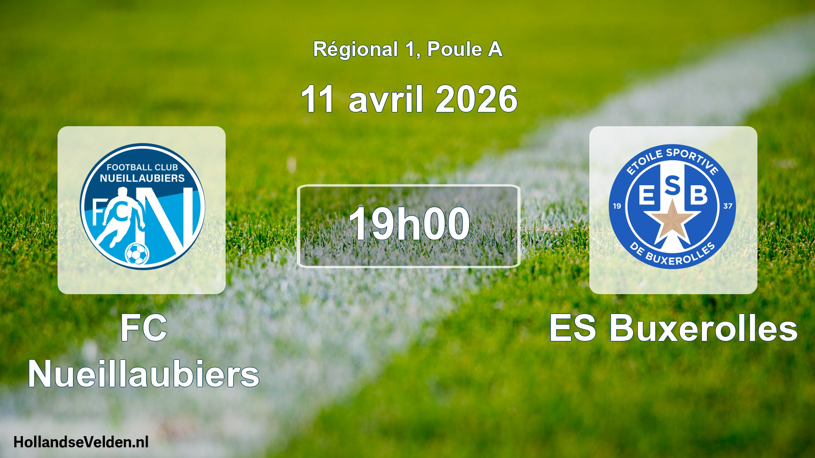 Match programmé: FC Nueillaubiers - ES Buxerolles (11 avril 2026)