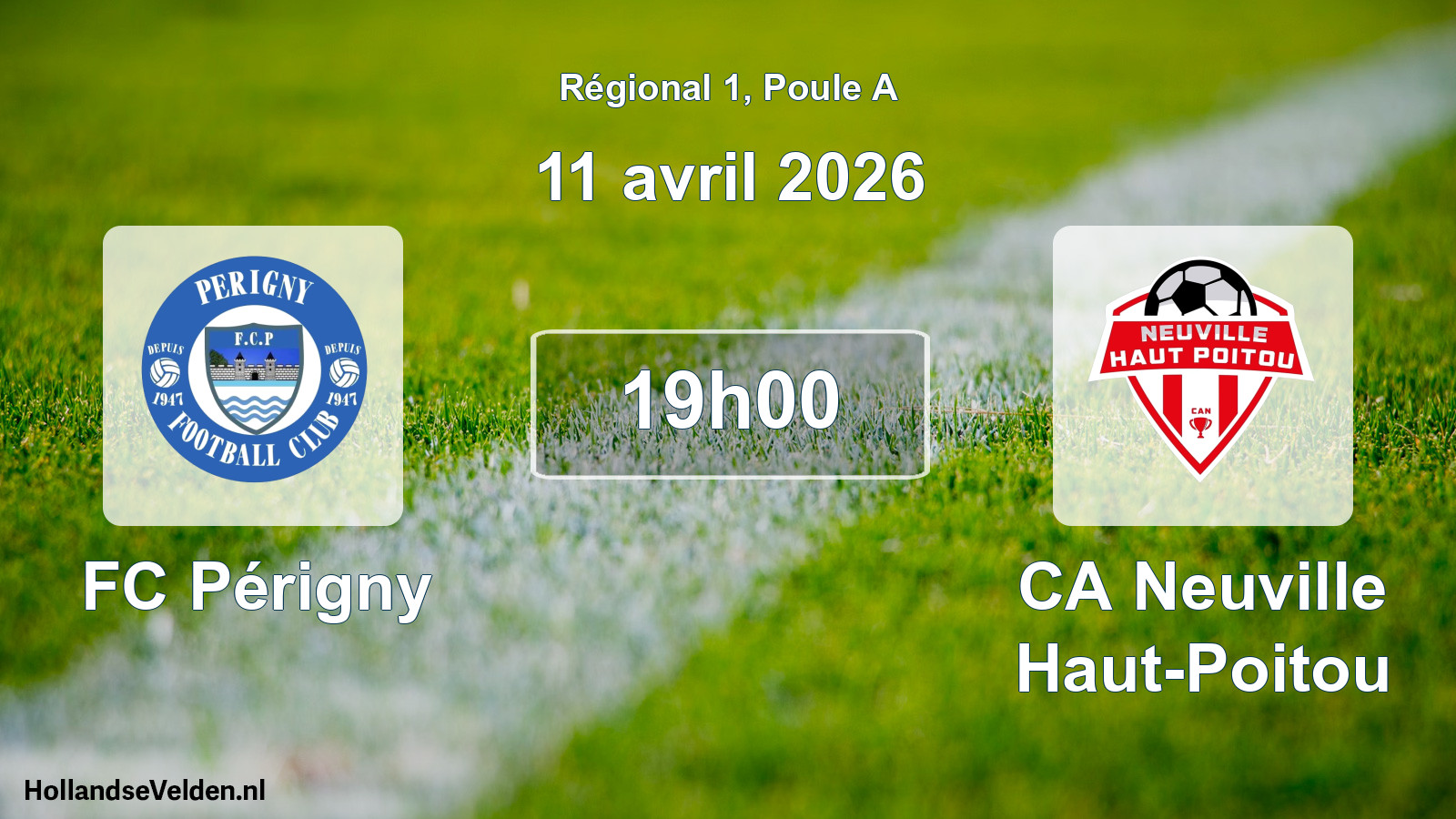 Match programmé: FC Périgny - CA Neuville Haut-Poitou (11 avril 2026)