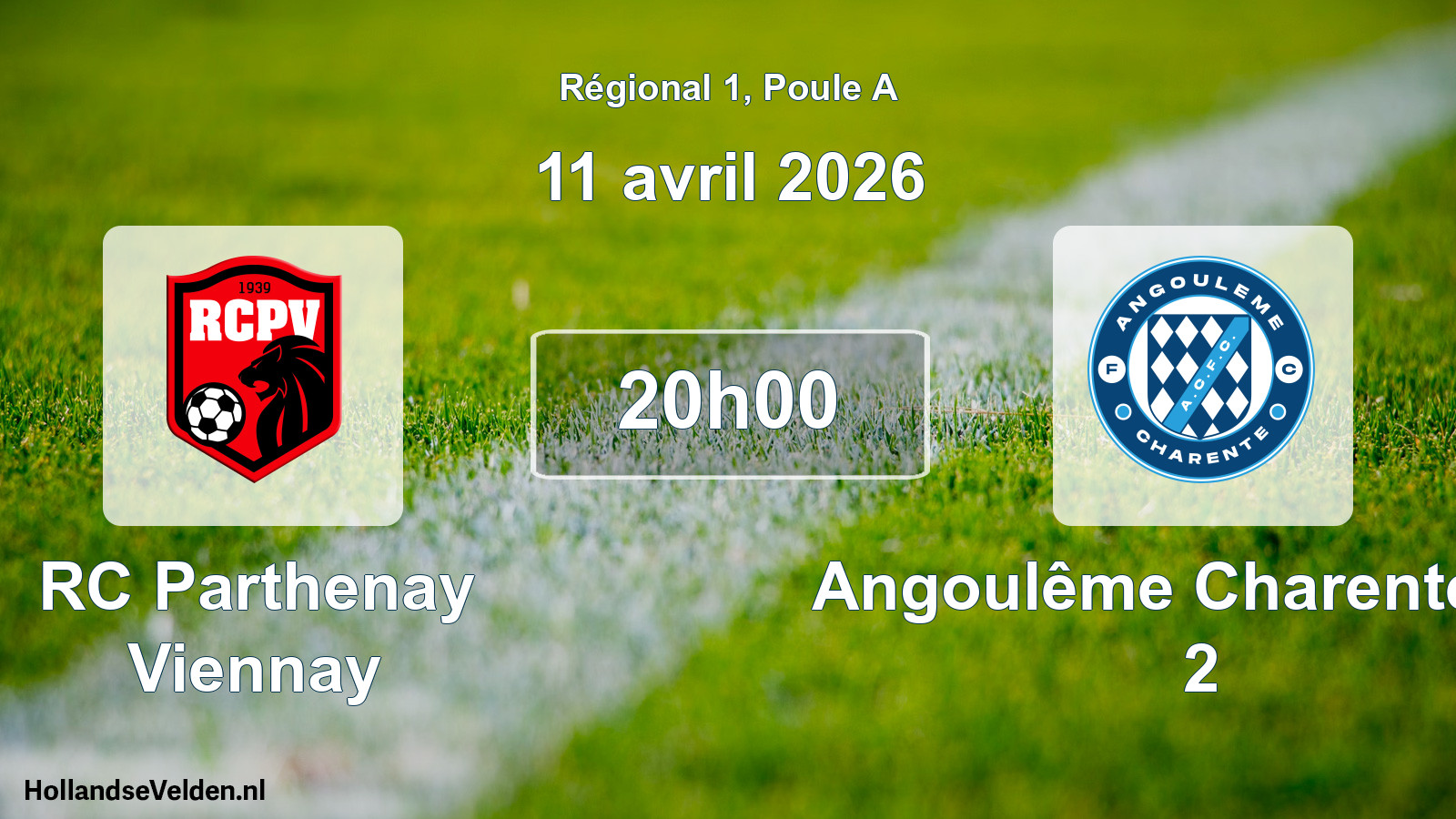 Match programmé: RC Parthenay Viennay - Angoulême Charente FC 2 (11 avril 2026)