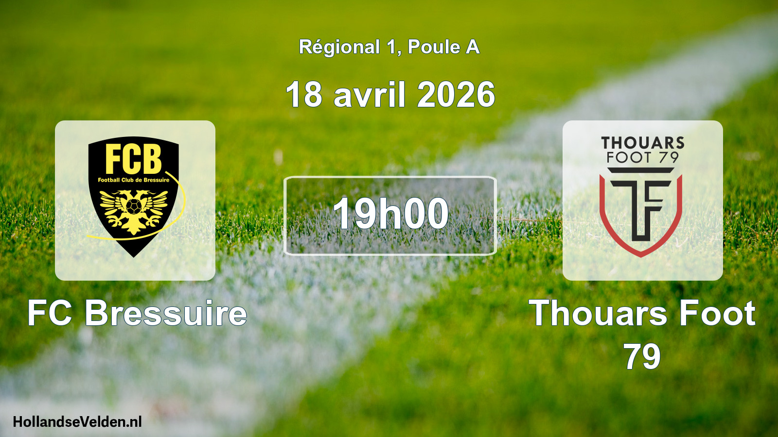 Match programmé: FC Bressuire - Thouars Foot 79 (18 avril 2026)