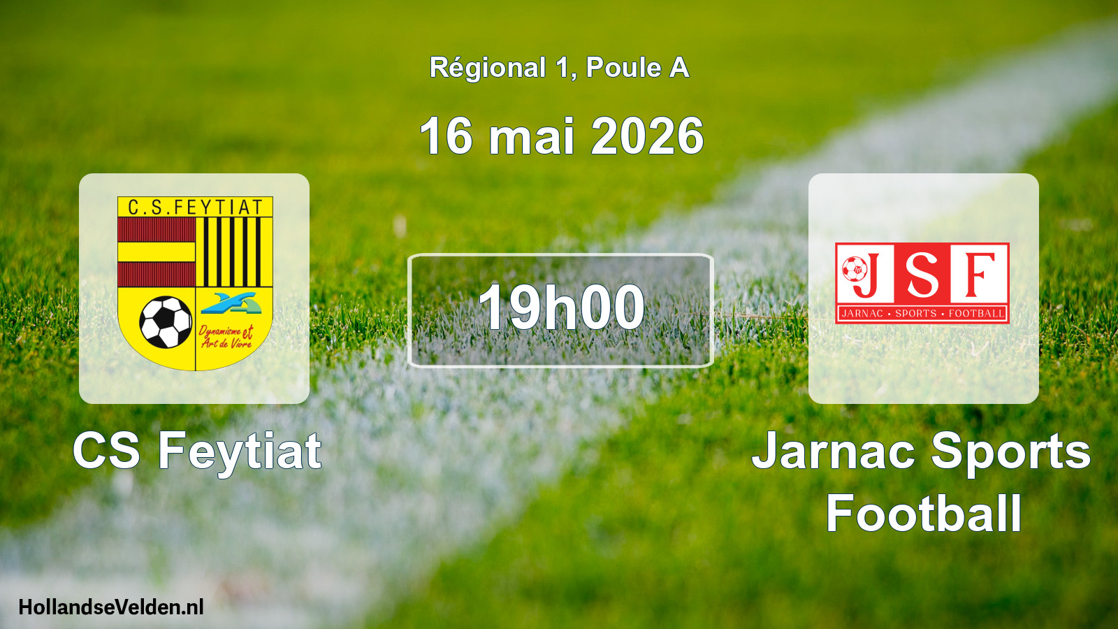 Match programmé: CS Feytiat - Jarnac Sports Football (16 mai 2026)