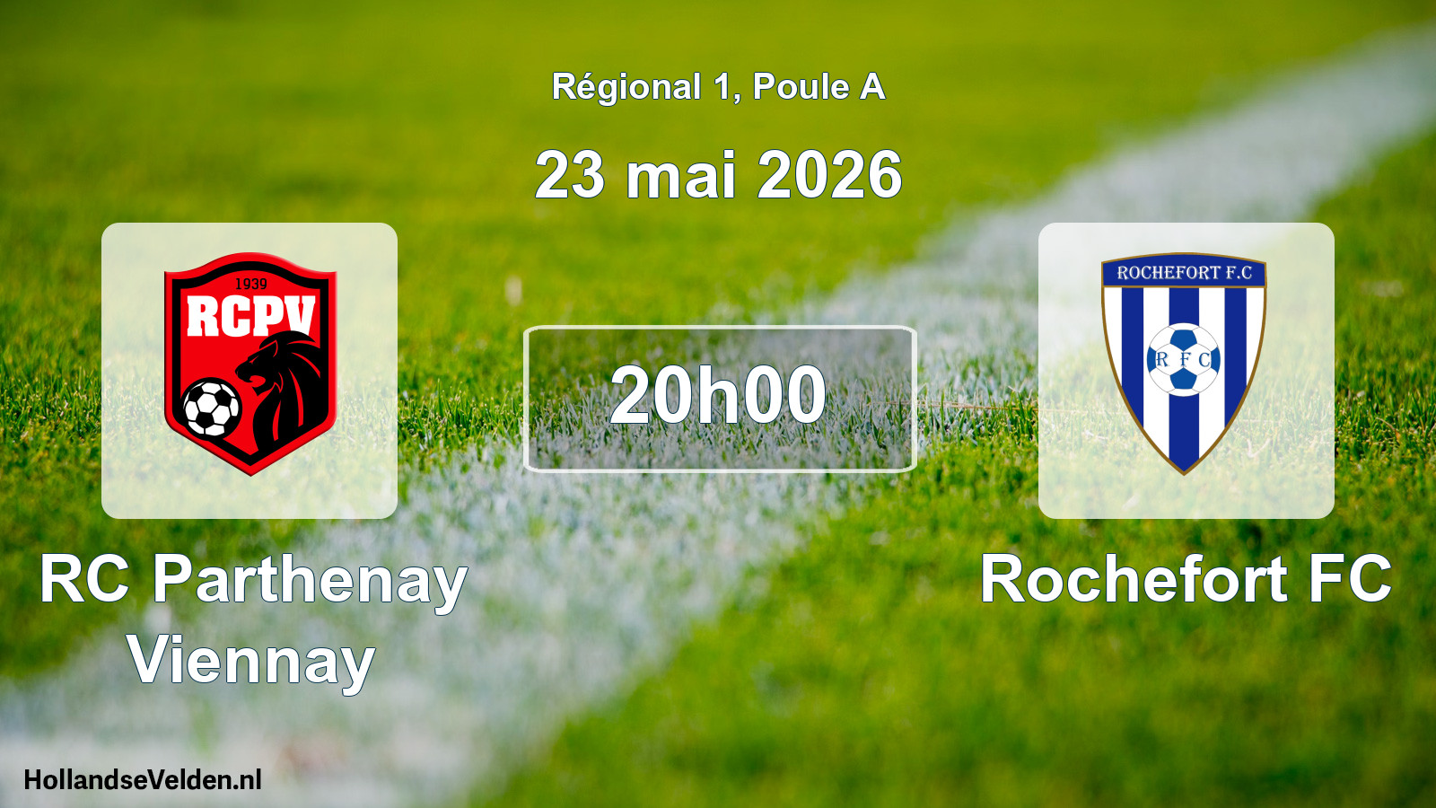 Match programmé: RC Parthenay Viennay - Rochefort FC (23 mai 2026)