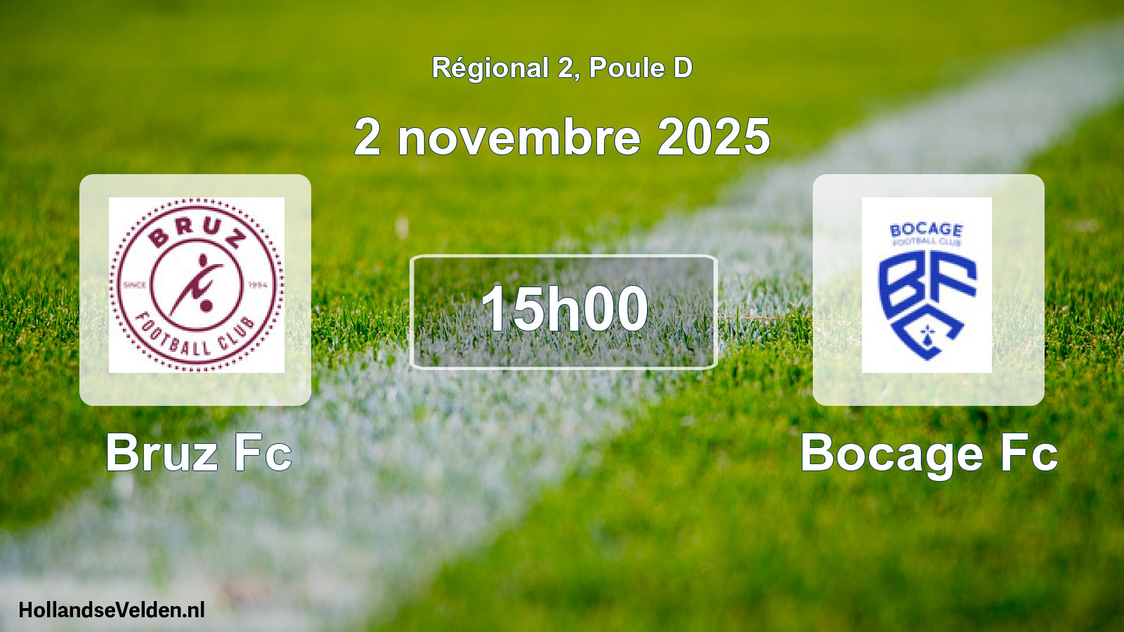 Geplande wedstrijd: Bruz Fc - Bocage Fc (2 novembre 2025)