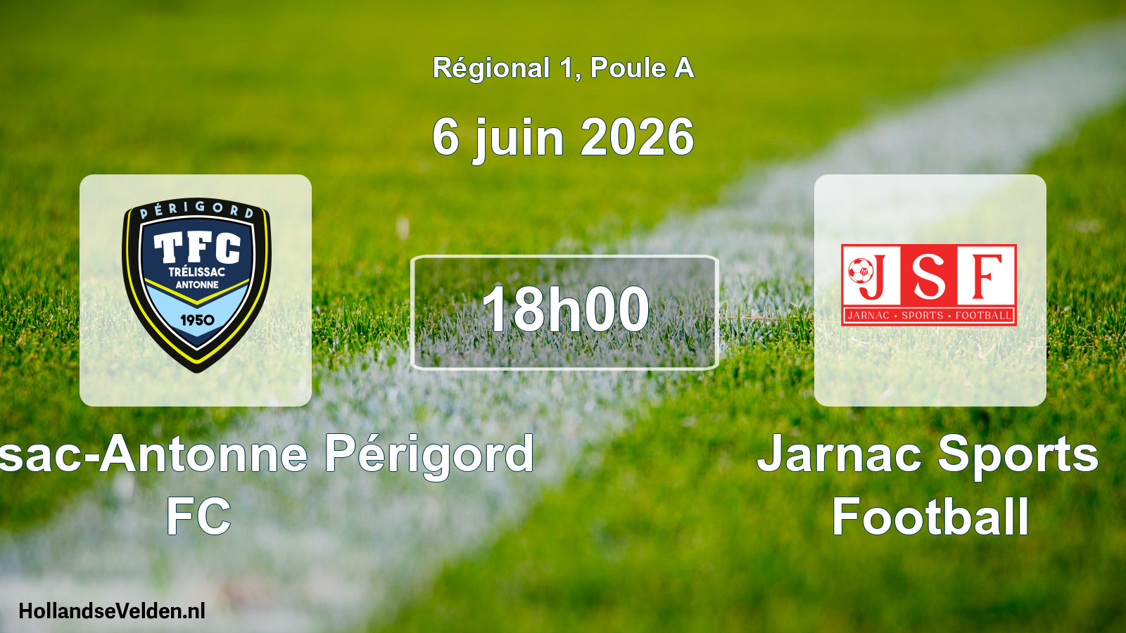 Scheduled Match: Trélissac-Antonne Périgord FC - Jarnac Sports Football (6 June 2026)