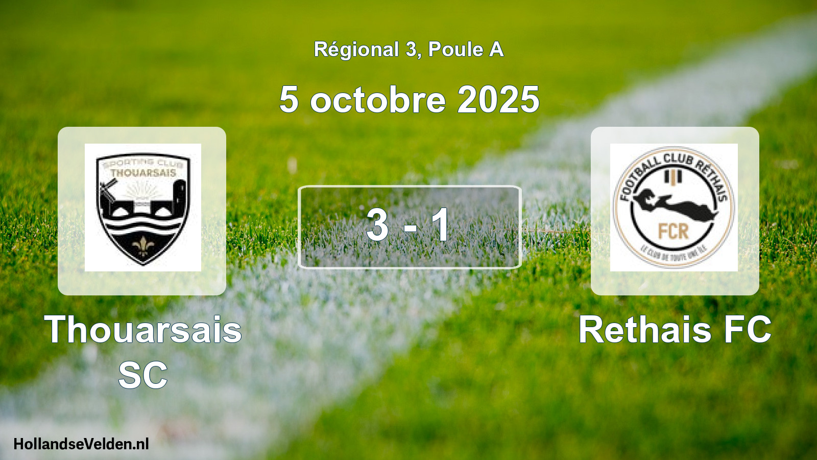 Total number of matches played: Thouarsais SC - Rethais FC 3 - 1 (5 October 2025)