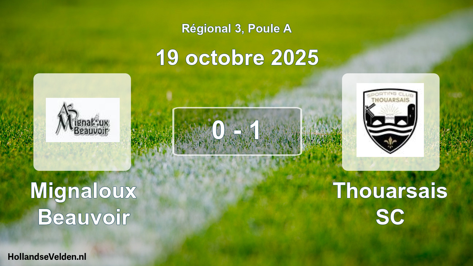 Match joué: Mignaloux Beauvoir - Thouarsais SC 0 - 1 (19 octobre 2025)