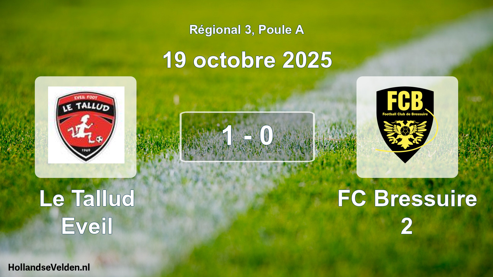 Total number of matches played: Le Tallud Eveil - FC Bressuire 2 1 - 0 (19 October 2025)
