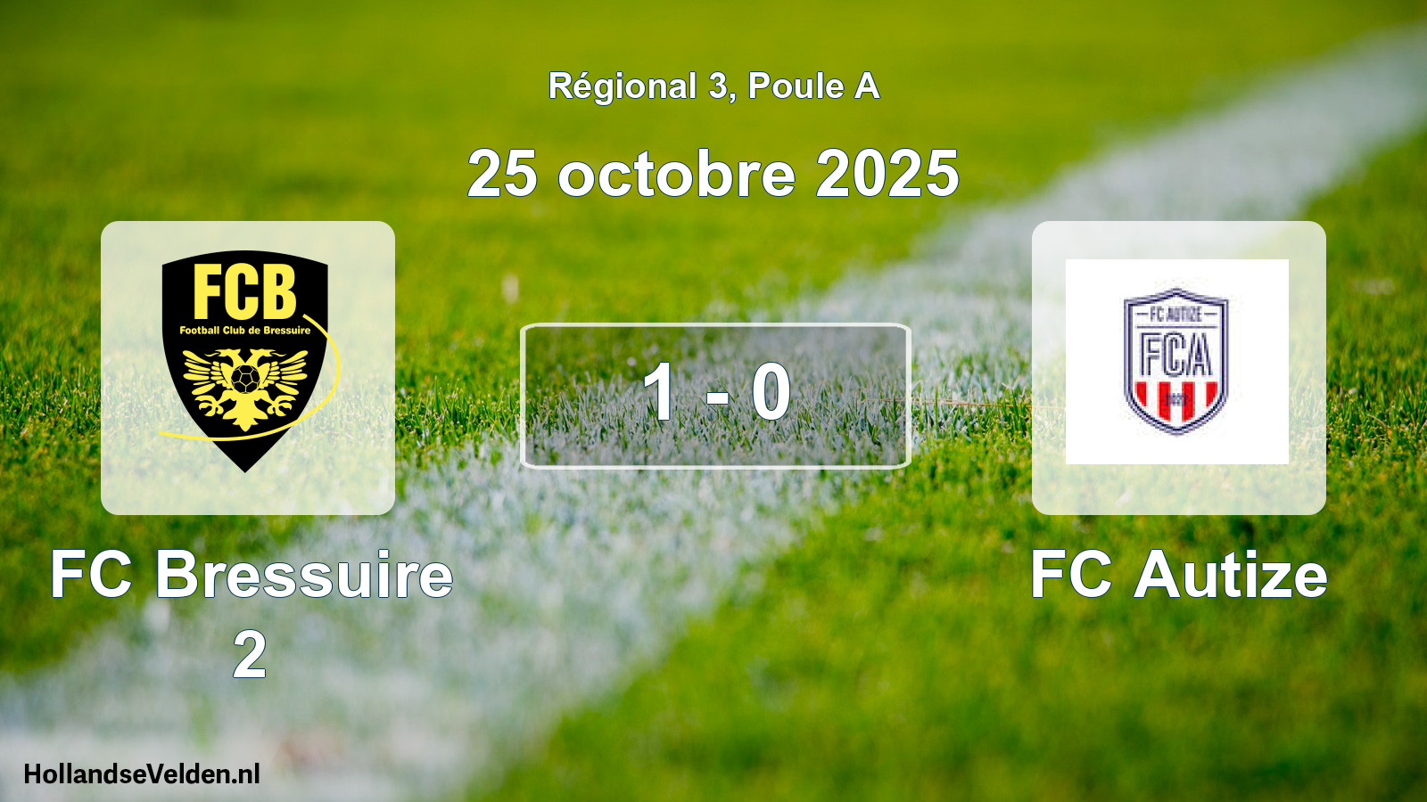 Total number of matches played: FC Bressuire 2 - FC Autize 1 - 0 (25 October 2025)