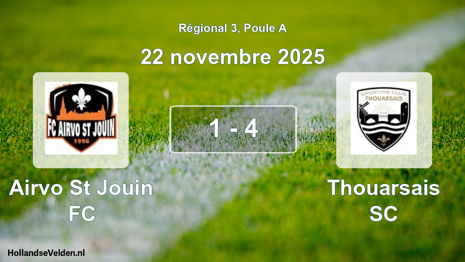 Match joué: Airvo St Jouin FC - Thouarsais SC 1 - 4 (22 novembre 2025)