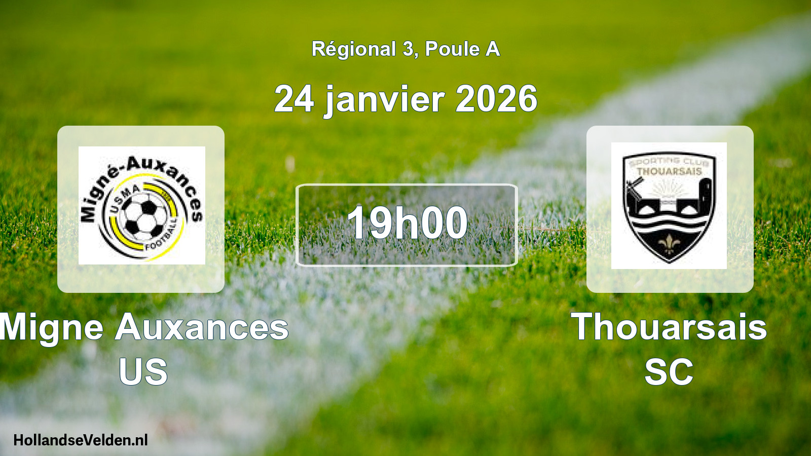 Scheduled Match: Migne Auxances US - Thouarsais SC (24 January 2026)