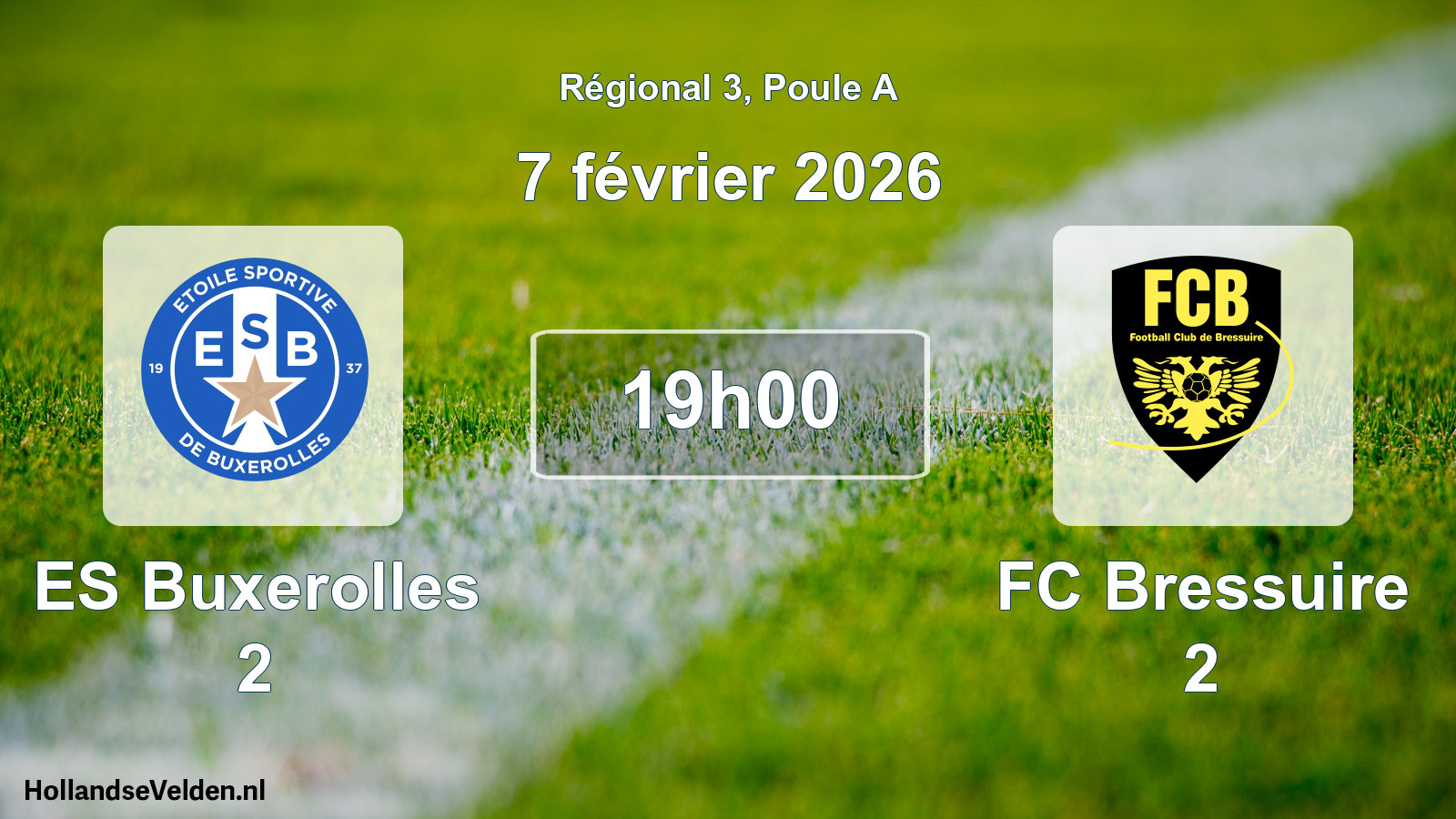 Match programmé: ES Buxerolles 2 - FC Bressuire 2 (7 février 2026)
