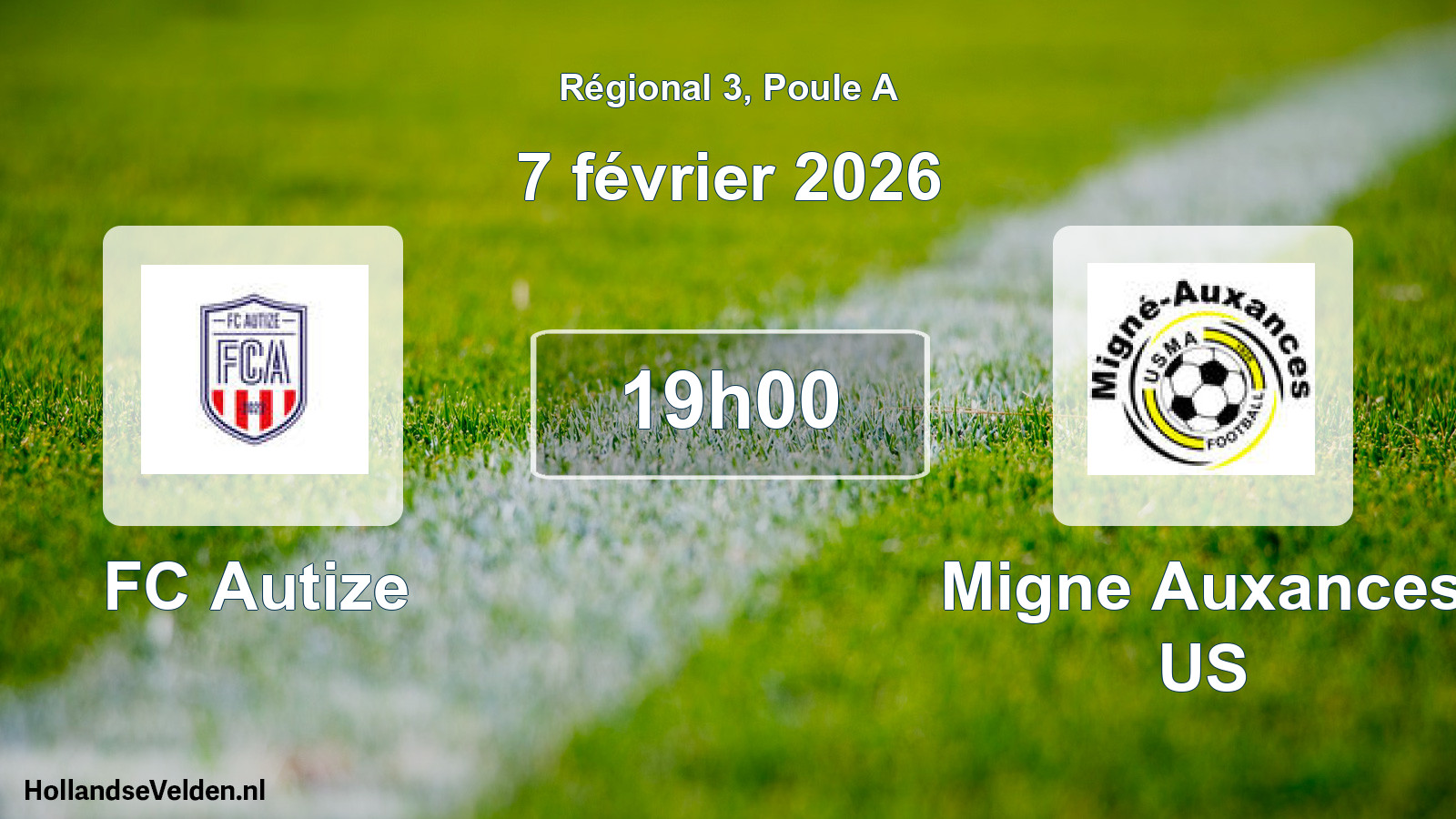 Scheduled Match: FC Autize - Migne Auxances US (7 February 2026)