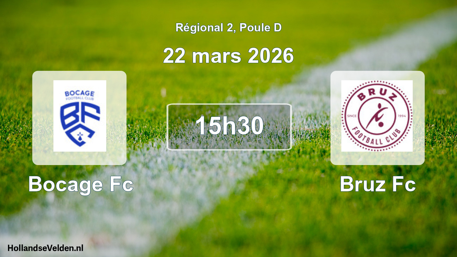 Scheduled Match: Bocage Fc - Bruz Fc (22 March 2026)