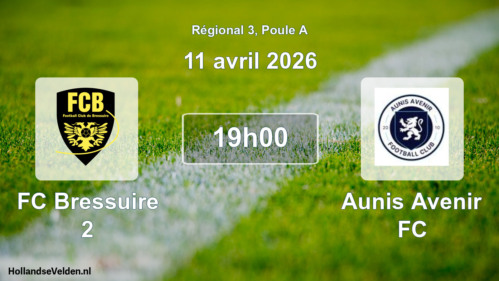 Scheduled Match: FC Bressuire 2 - Aunis Avenir FC (11 April 2026)