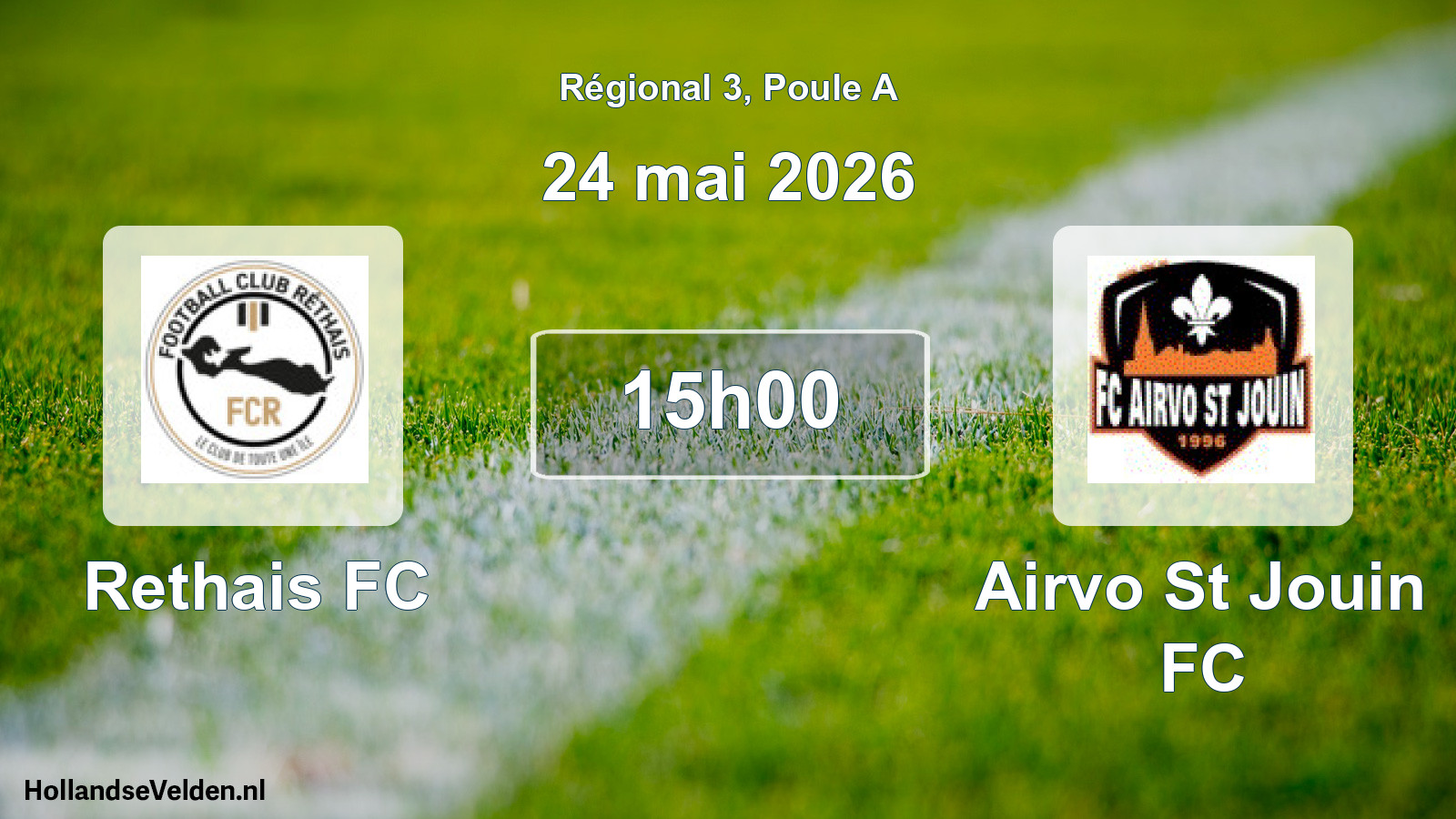 Match programmé: Rethais FC - Airvo St Jouin FC (24 mai 2026)
