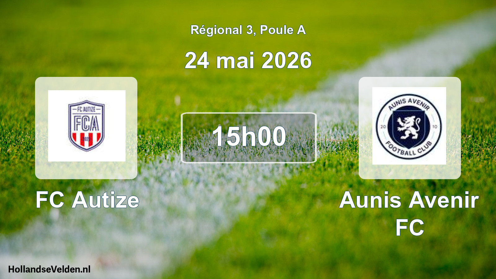 Match programmé: FC Autize - Aunis Avenir FC (24 mai 2026)