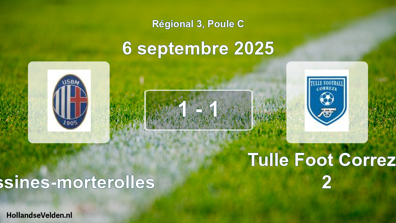 Match joué: Bessines-morterolles - Tulle Foot Correze 2 1 - 1 (6 septembre 2025)