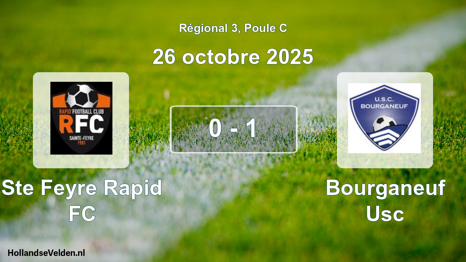 Total number of matches played: Ste Feyre Rapid FC - Bourganeuf Usc 0 - 1 (26 October 2025)
