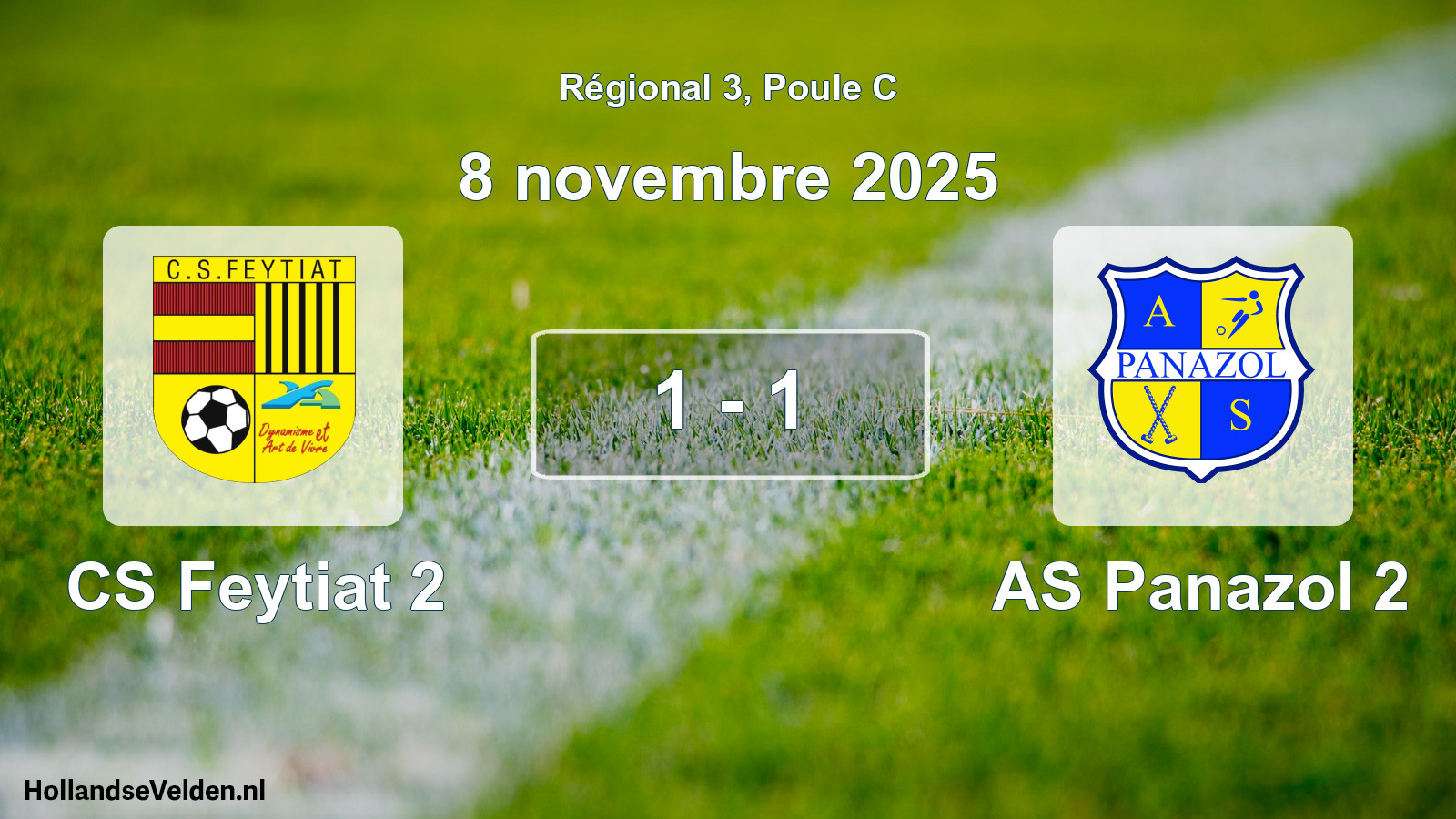 Total number of matches played: CS Feytiat 2 - AS Panazol 2 1 - 1 (8 November 2025)