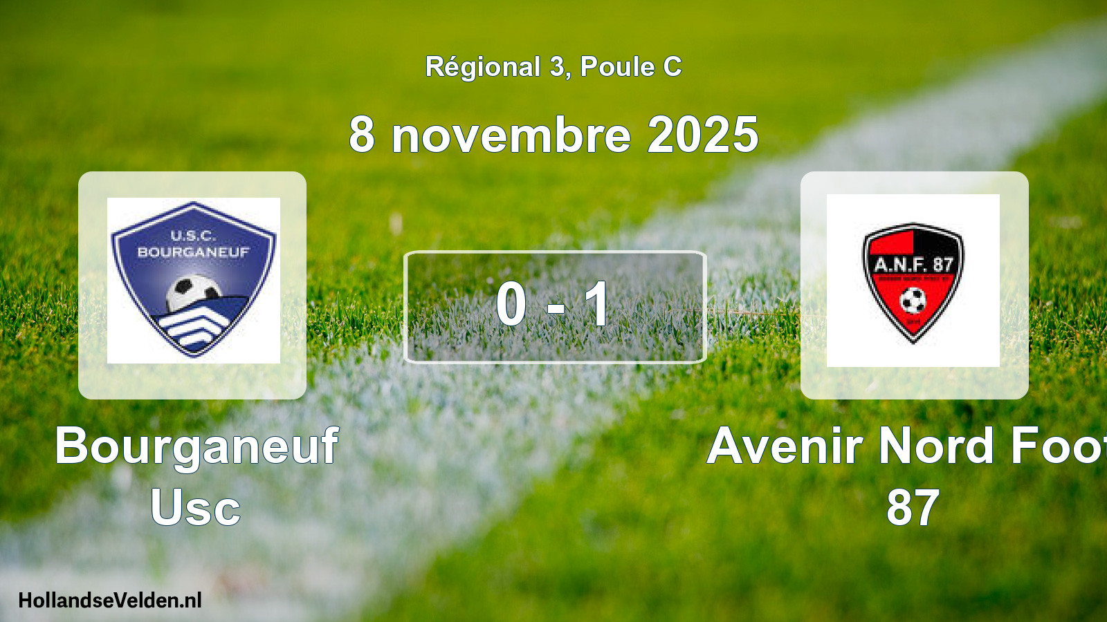 Match joué: Bourganeuf Usc - Avenir Nord Foot 87 0 - 1 (8 novembre 2025)