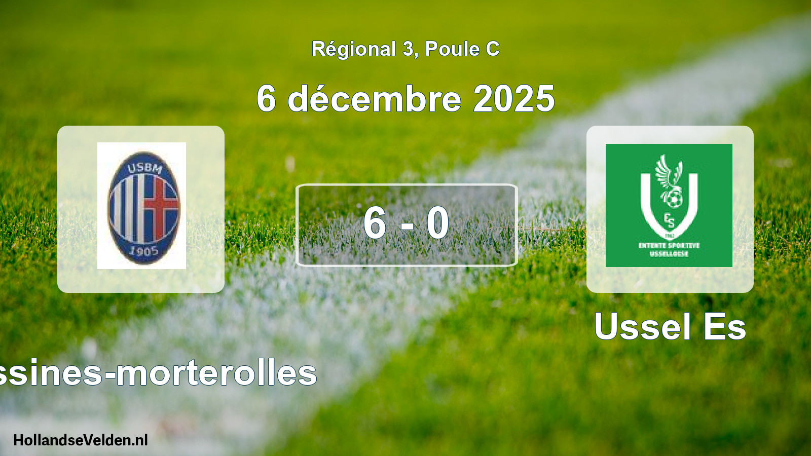 Gespeelde wedstrijd: Bessines-morterolles - Ussel Es 6 - 0 (6 december 2025)