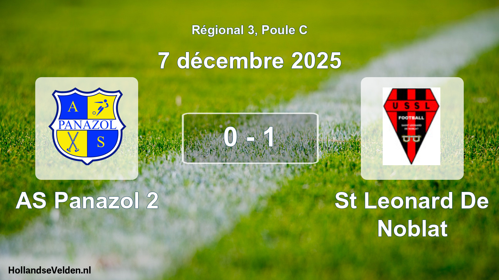 Total number of matches played: AS Panazol 2 - St Leonard De Noblat 0 - 1 (7 December 2025)