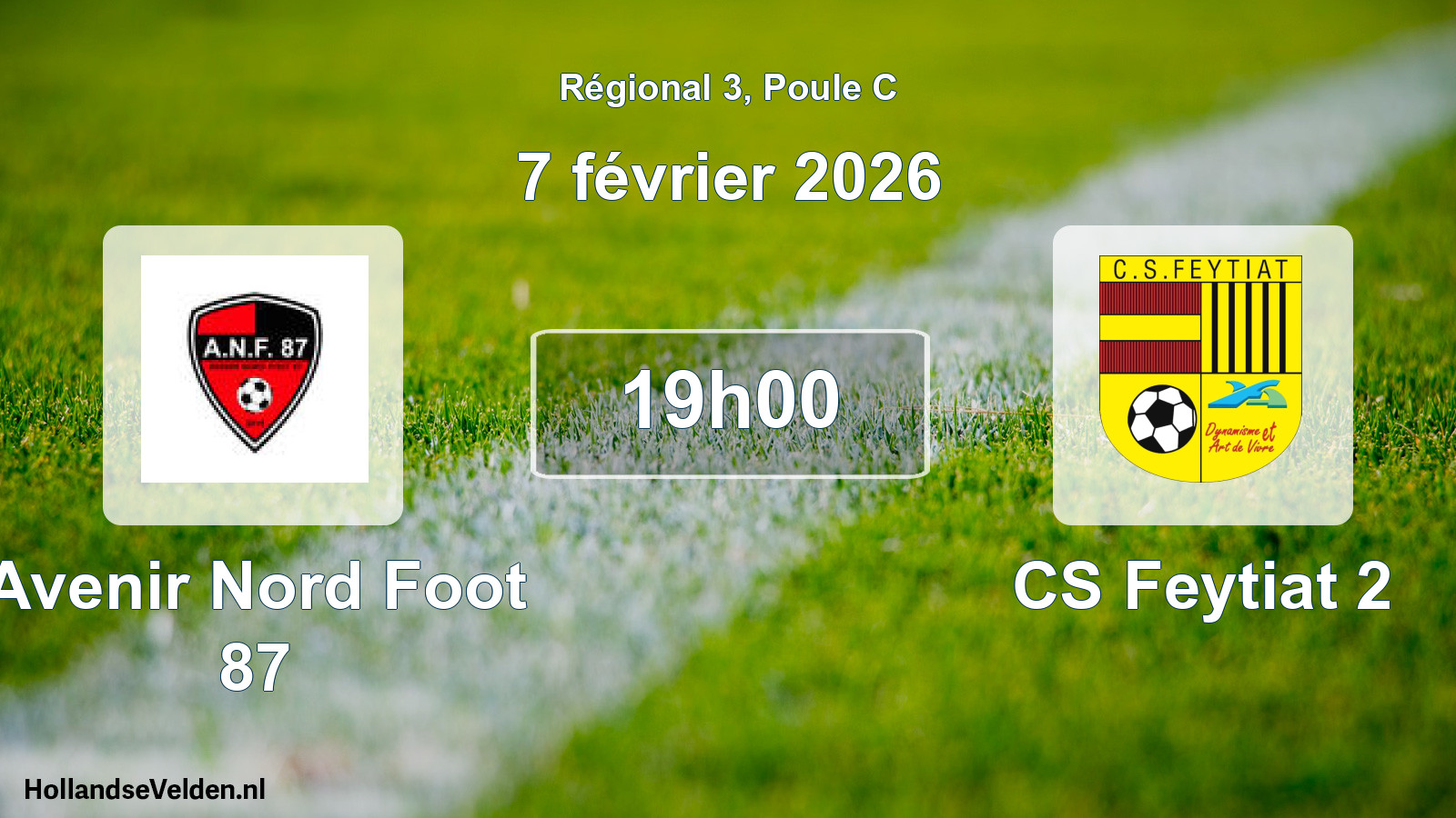 Match programmé: Avenir Nord Foot 87 - CS Feytiat 2 (7 février 2026)