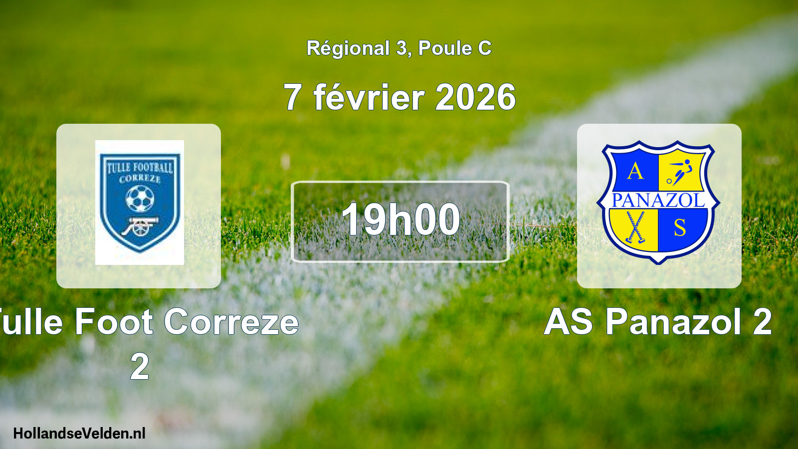 Match programmé: Tulle Foot Correze 2 - AS Panazol 2 (7 février 2026)