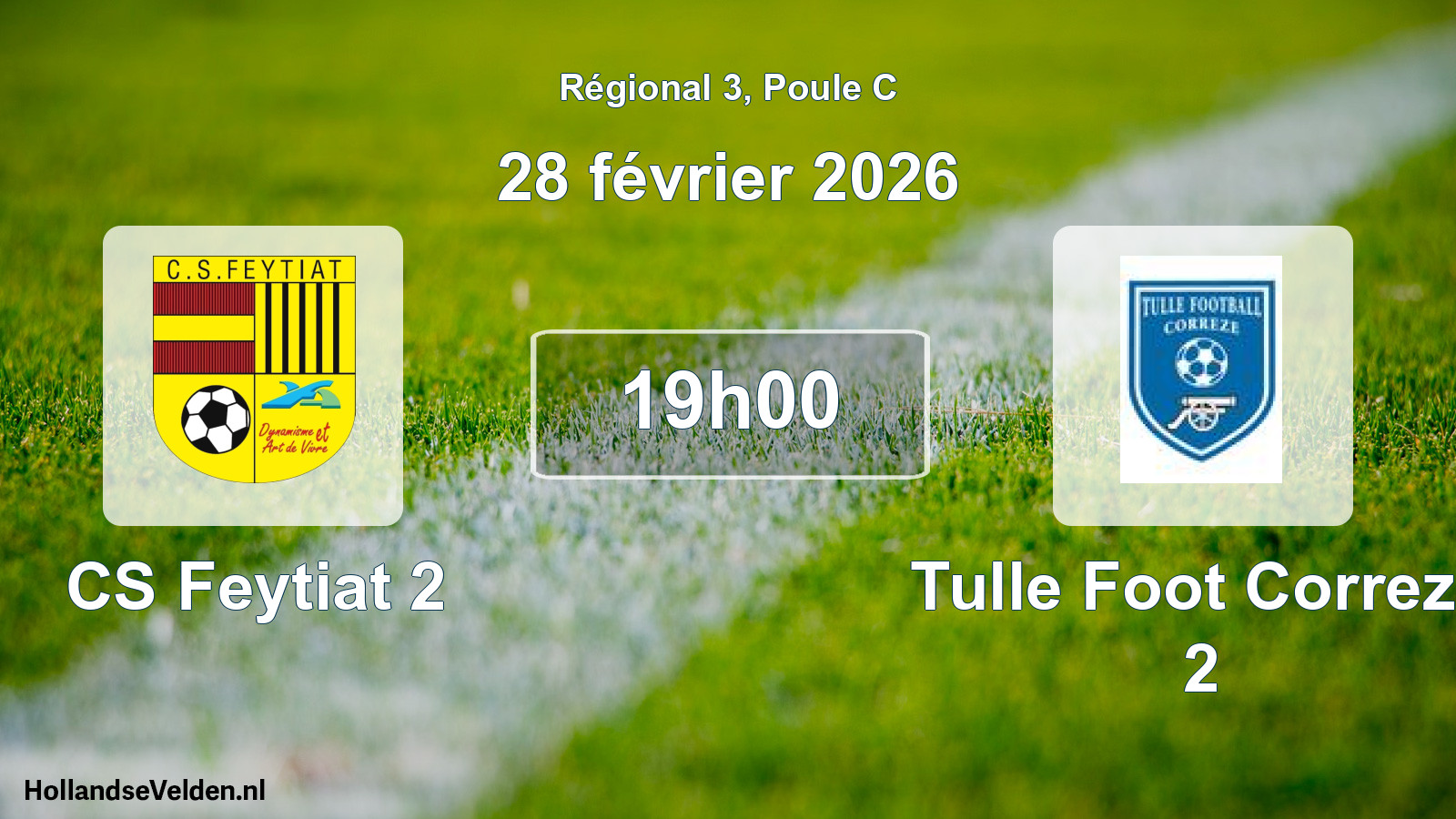 Match programmé: CS Feytiat 2 - Tulle Foot Correze 2 (28 février 2026)
