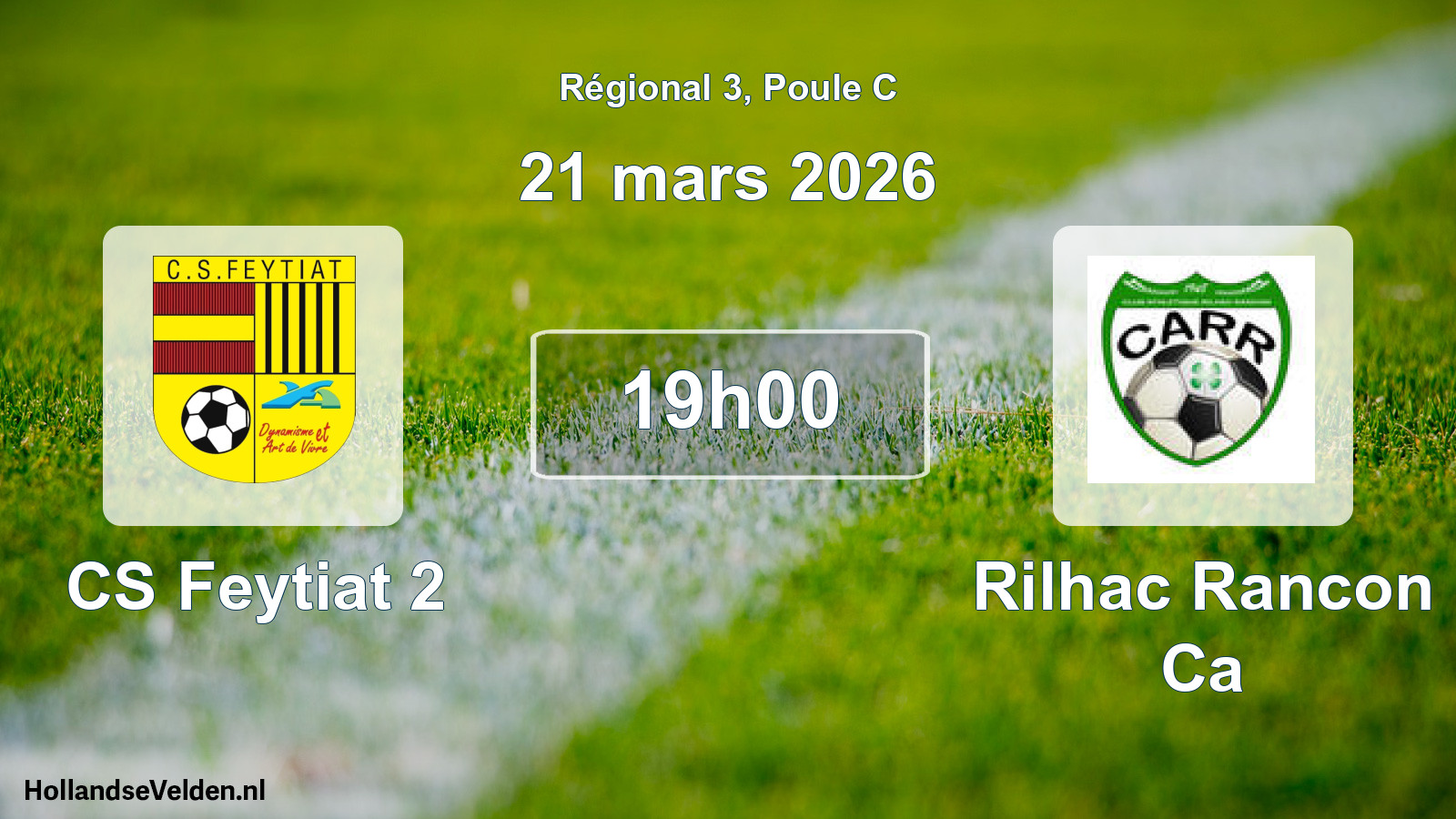 Match programmé: CS Feytiat 2 - Rilhac Rancon Ca (21 mars 2026)