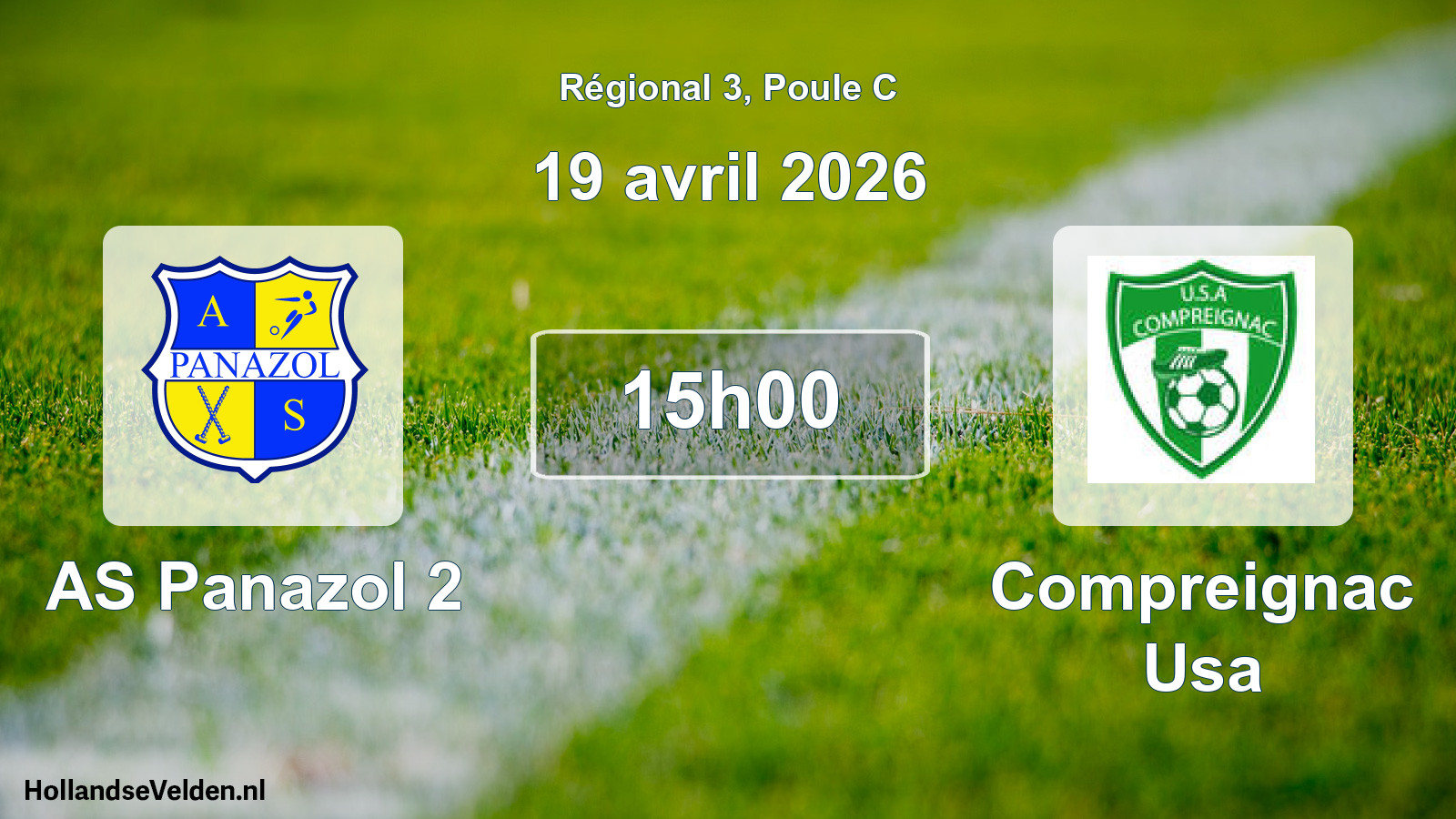 Match programmé: AS Panazol 2 - Compreignac Usa (19 avril 2026)