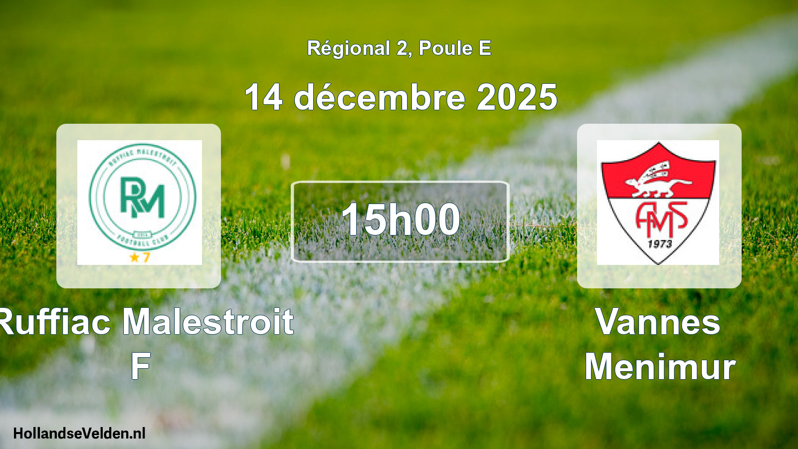 Scheduled Match: Ruffiac Malestroit F - Vannes Menimur (14 December 2025)
